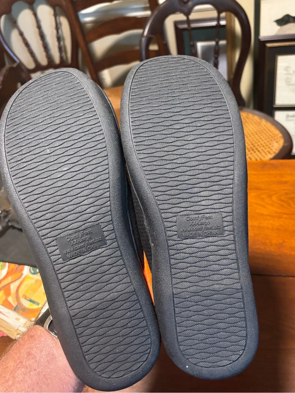 Comfy Feet Clemson Tigers Clog Slippers Black/ Orange Size XXL